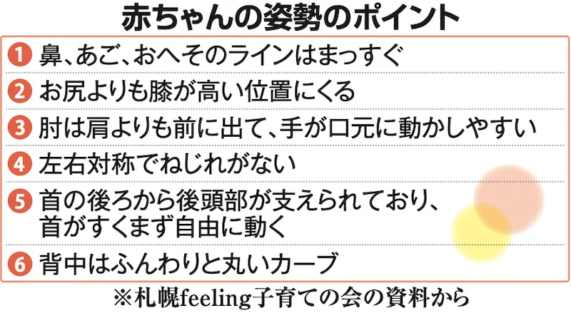 赤ちゃんの姿勢のポイント