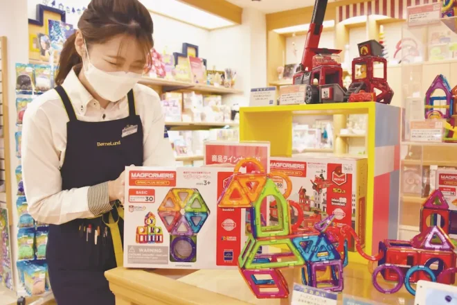多くの輸入玩具をそろえるボーネルンドショップ札幌・大通り店