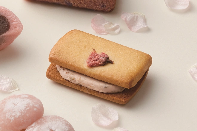 桜のクリームサンドクッキー