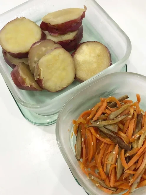 サツマイモの甘露煮は子どもにも人気の常備菜（Sさん提供）