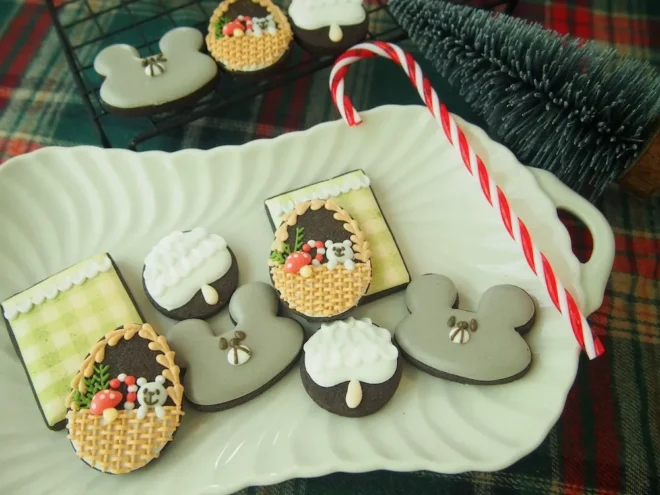 クリスマスのディスプレイ用に作ったアイシングクッキー